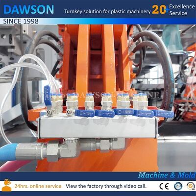 এইচডিপিই 5L জেরিকান হাই স্পিড প্লাস্টিক উত্পাদন জন্য 130 কেজি প্রতি ঘন্টা আউটপুট এক্সট্রুশন ব্লো মোল্ডিং মেশিন