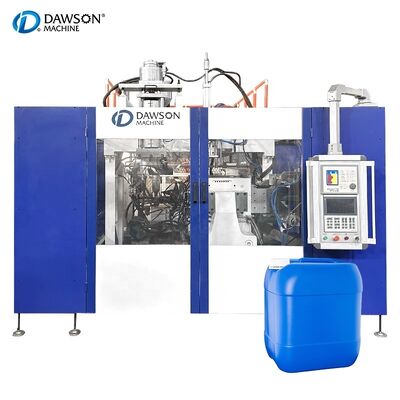 আউটপুট 130 কেজি / ঘন্টা প্লাস্টিকের জেরিকান ফুঁ মেশিন একক স্টেশন একক ডাই হেড চীনা ইংরেজি অপারেশন প্যানেল সঙ্গে