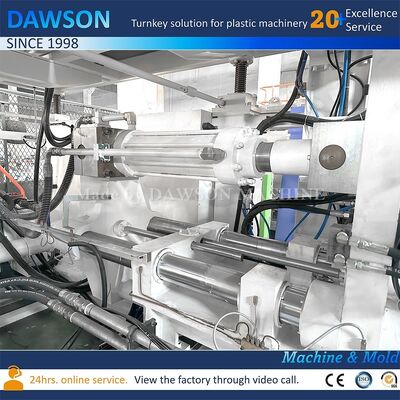 আউটপুট 130 কেজি / ঘন্টা প্লাস্টিকের জেরিকান ফুঁ মেশিন একক স্টেশন একক ডাই হেড চীনা ইংরেজি অপারেশন প্যানেল সঙ্গে