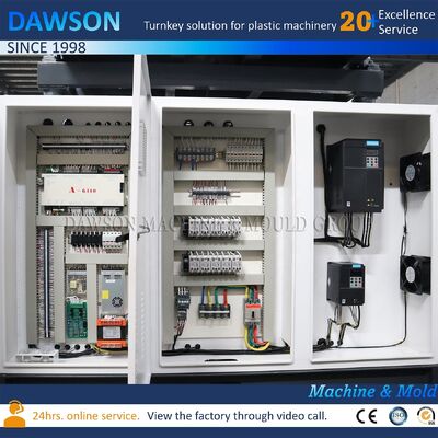 বোতল ডাবল স্টেশন এইচডিপিই এক্সট্রুশন ব্লো মোল্ডিং মেশিন স্ক্রু এল ডি অনুপাত 24 1.5L দুধ বোতল উত্পাদন জন্য ডিজাইন করা