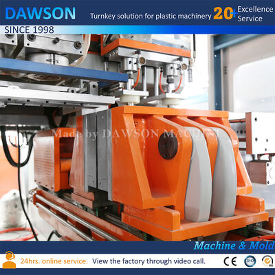 সম্পূর্ণ বৈদ্যুতিক ৫ লিটার এইচডি পি ই লন্ড্রি ডিটারজেন্ট বোতল ব্লো মোল্ডিং মেশিন তিন ডাই হেড এক্সট্রুশন ব্লো মোল্ডিং মেশিন