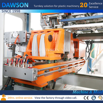 সম্পূর্ণ বৈদ্যুতিক ৫ লিটার এইচডি পি ই লন্ড্রি ডিটারজেন্ট বোতল ব্লো মোল্ডিং মেশিন তিন ডাই হেড এক্সট্রুশন ব্লো মোল্ডিং মেশিন