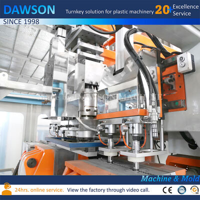 সম্পূর্ণ বৈদ্যুতিক ৫ লিটার এইচডি পি ই লন্ড্রি ডিটারজেন্ট বোতল ব্লো মোল্ডিং মেশিন তিন ডাই হেড এক্সট্রুশন ব্লো মোল্ডিং মেশিন